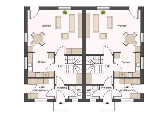 Doppelhaus 2 EG hinten