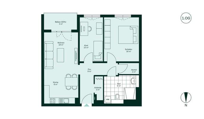 Komfortabler Grundriss