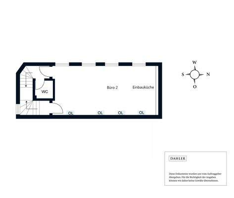 1. Obergeschoss, 2. Büro mit Einbauküche