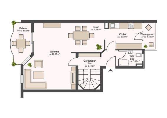 Grundriss Obergeschoss