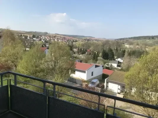 Blick vom Balkon/Beispielwohnung