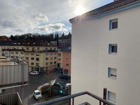 Aussicht Balkon Straße