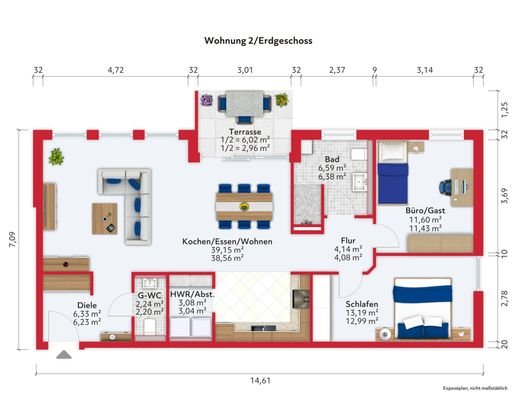 Grundriss Wohnung 2