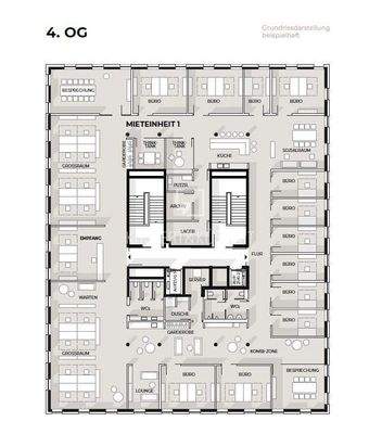 Grundriss 4. Obergeschoss