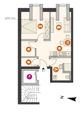 1.DG Grundriss WHG 3.1
