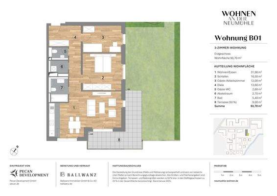 Grundriss Wohnung B01