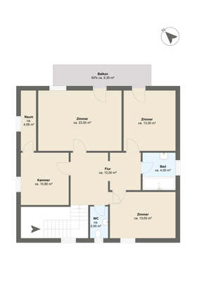 Grundriss Obergeschoss