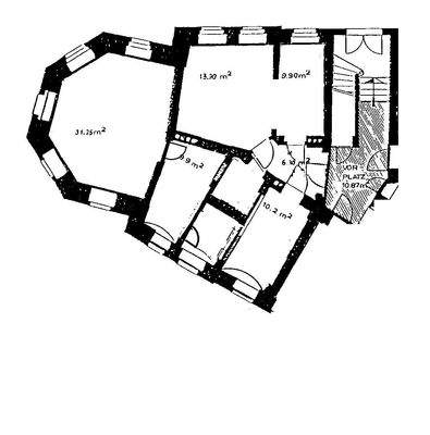3-Raum-Wohnungsgrundriss