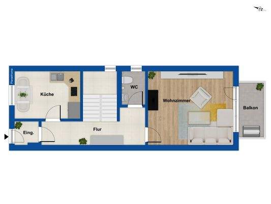 Grundriss - 1. Obergeschoss