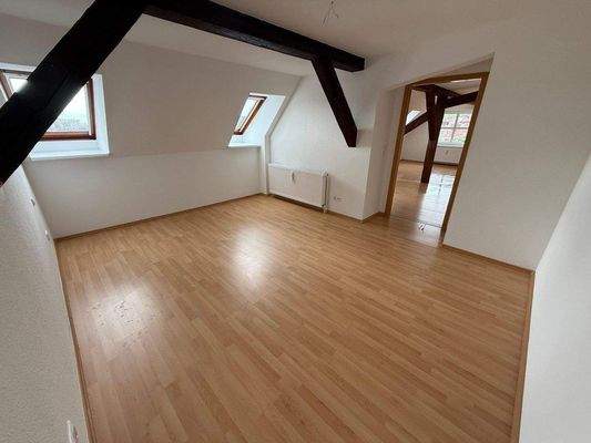 Schlafzimmer einer Wohnung im DG