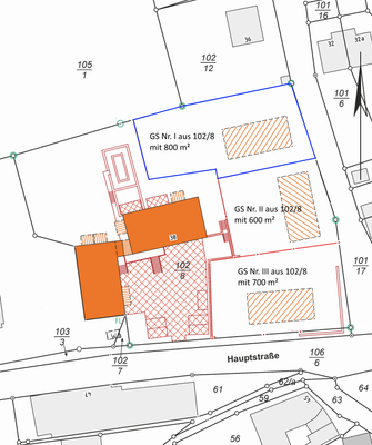Lageplan (GS blau markiert)