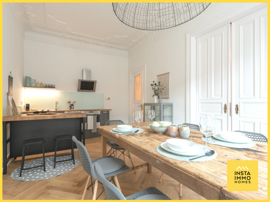 Mühlendamm 51, Wohnbereich mit Küche