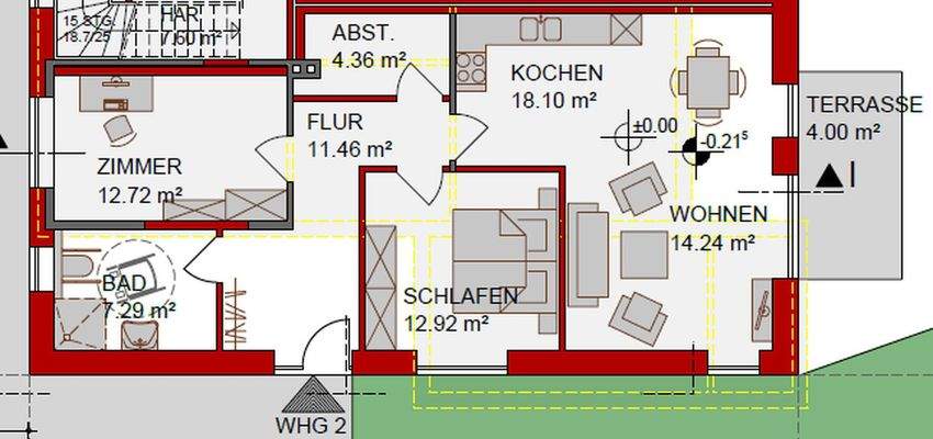 Grundriss Wohnung 2