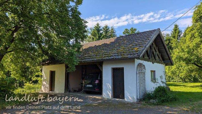 Werkstatt, Carport und Geräteschuppen auf der Südw