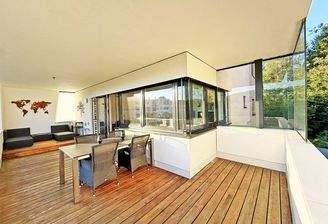 Terrasse-Sonnenunter