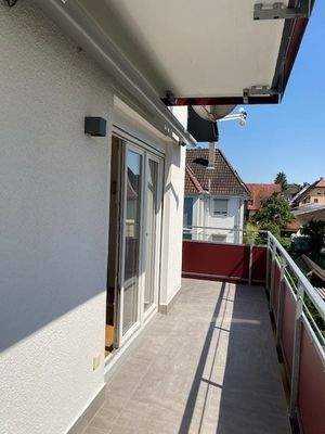 Neue Markise Eckbalkon, west