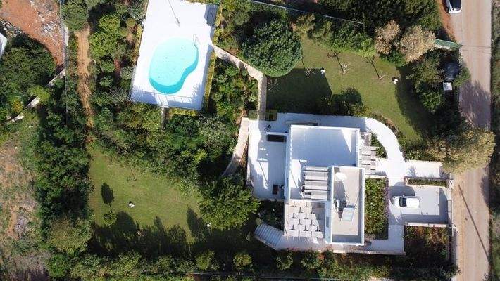 Kreta, Tersanas: Luxusvilla mit unschlagbarer Aussicht in ruhiger Lage zu verkaufen