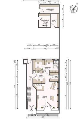 Grundriss EG Ladenfläche