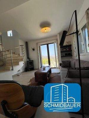 Kreta, Listaros: Modern gebaute Villa mit herrlichem Meerblick