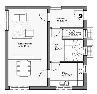 1.Obergeschoss Grundriss