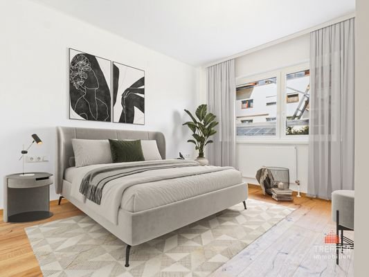 Schlafzimmer möbliert