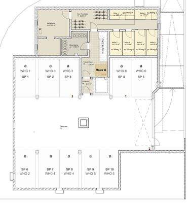 Haus A Kellergeschoss mit Tiefgarage