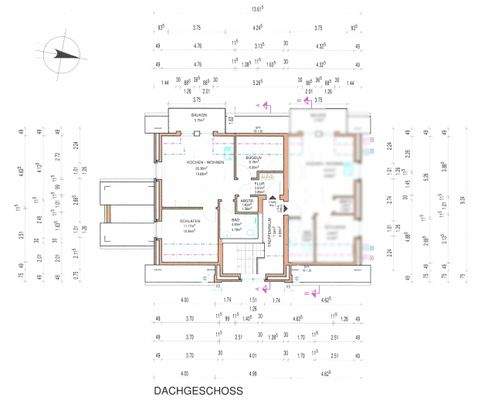Grundriss zur WE 03 - Dachgeschoss links 