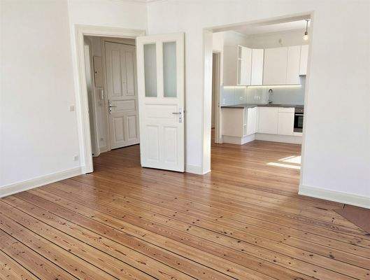 Wohnzimmer, Blick Küche