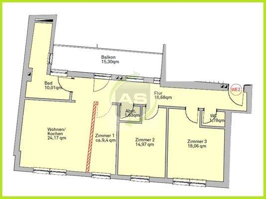 Grundrissentwurf  4 ZKB