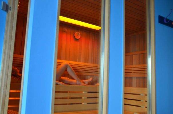 Sauna mit Farblicht