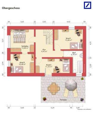 Obergeschoss Grundriss