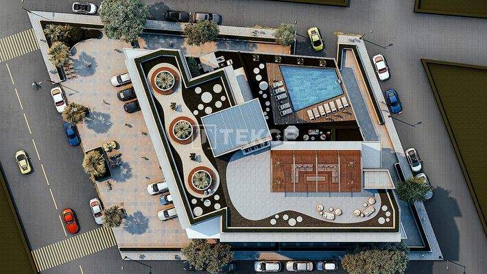 Flats in a Complex with a Pool Near the Metro in Çiğli İzmir