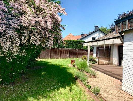 Seitliche Rückansicht, Garten