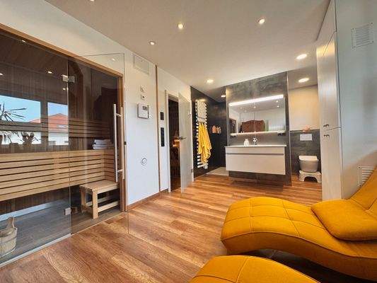 Badezimmer mit Sauna