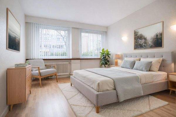 Schlafzimmer digital möbliert