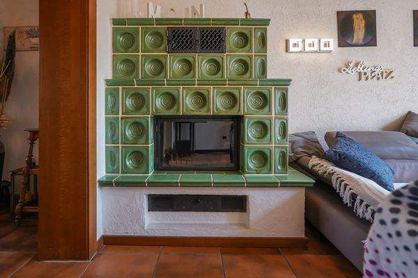 Ansicht auf den Kachelofen