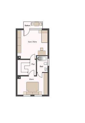 Grundriss Obergeschoss