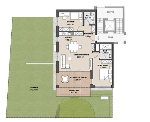 WOHNUNG 1 Gartengeschoss