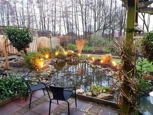 Abendromantik Ansicht Garten