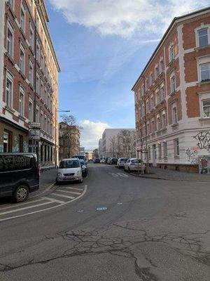 Ausblick Richtung Gießerstraße - Karl-Heine-Kanal