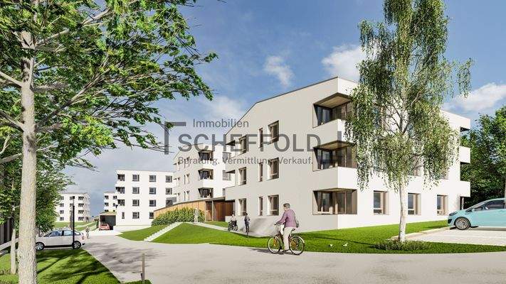 Einfahrt von Süden her