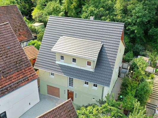 Hausansicht aus der Vogelperspektive