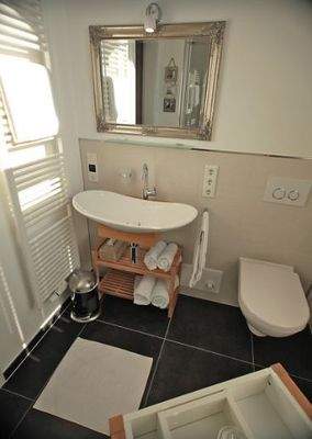 Design Bad mit Fussbodenheizung