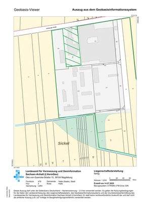 Liegenschaftskarte makiert