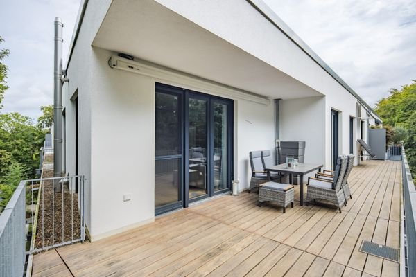 Die 40m² große Dachterrasse