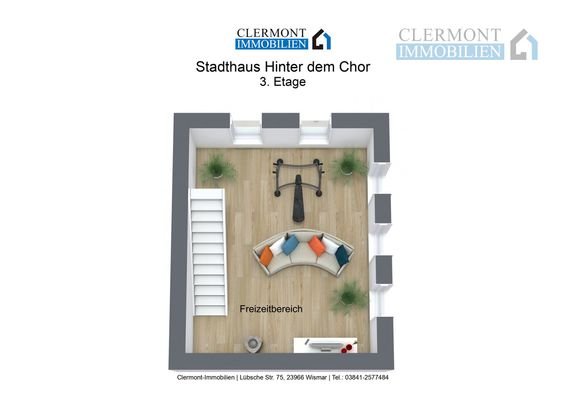 Stadthaus Hinter dem Chor - 3. Etage - 3D Floor Plan