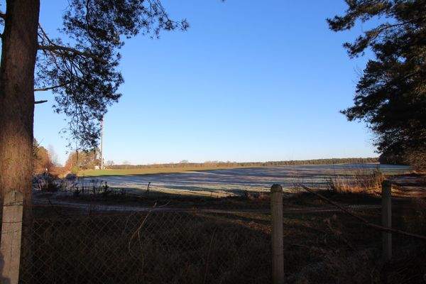 Feldblick hinter dem Grundstück..