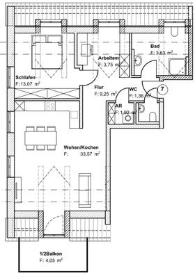 Grundriss Wohnung Nr. 7