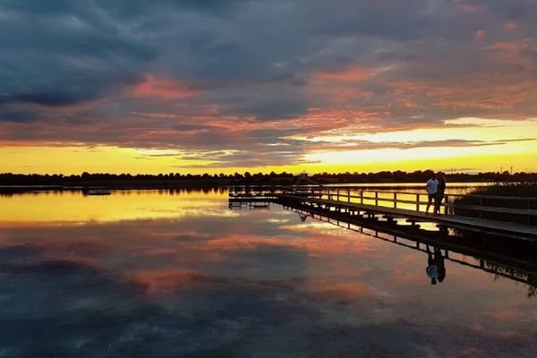 Die Badestelle am Pönitzer See