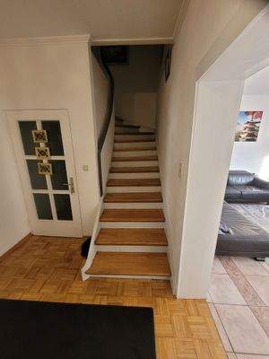 Treppe zu den Schlafzimmern